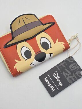 Loungefly Disney Chip and Dale Cosplay Zip Around Wallet New